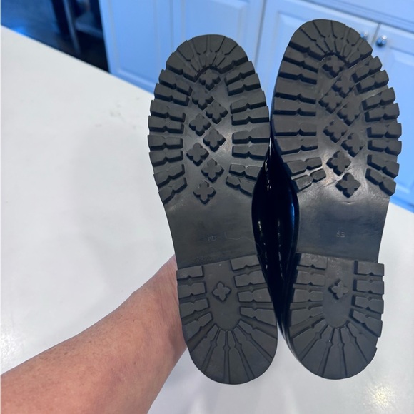 NEW Kate Spade BLACK PATENT Leather Women's Loafers With Rhinestone Size 8 - Picture 7 of 9